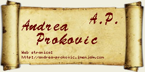 Andrea Proković vizit kartica